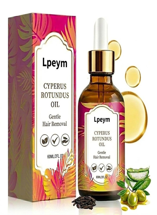 LPEYM Cyperus Rotundus Body Oil - 60ml Natural Botanical Body Oil For Hair Removal, Moisturizing & Soothing Cyperus Oil For Reducing Body Hair Growth, Hair Removal Oil Ideal for All Skin Types - Image 1