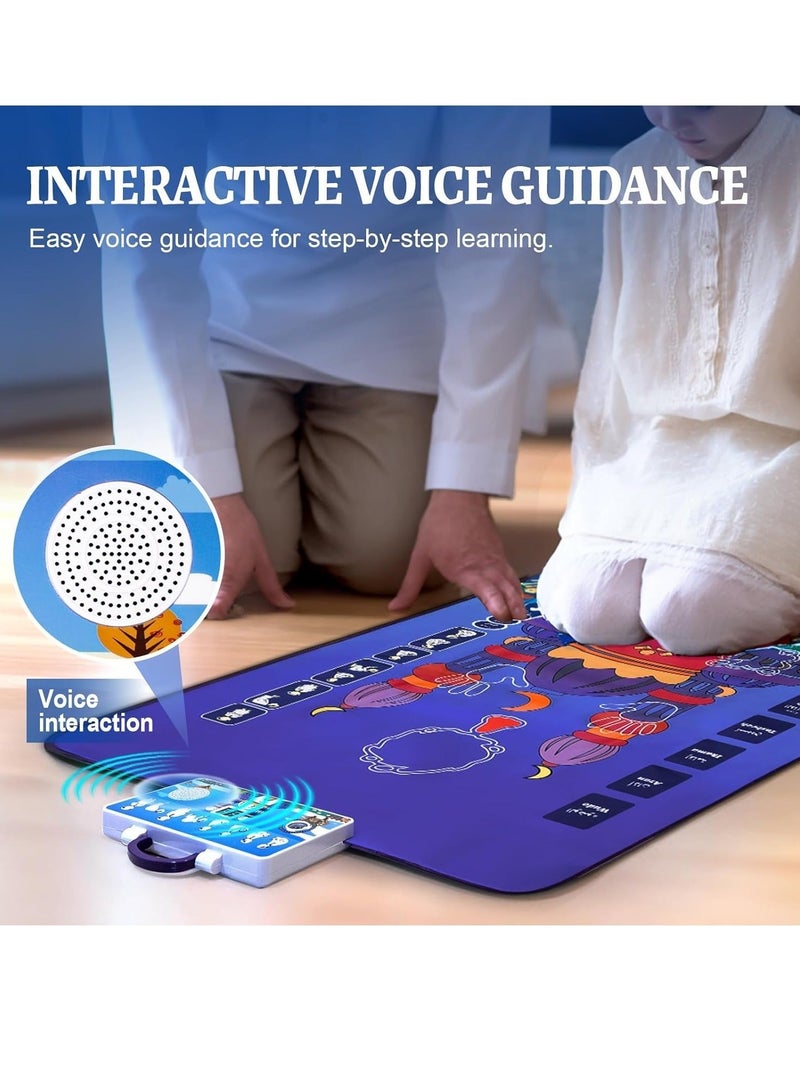اكسيسن حصيرة الصلاة التفاعلية للأطفال تدعم حصيرة الصلاة الإلكترونية لغات 6 (مقاس 110 × 70 سم) - Image 3