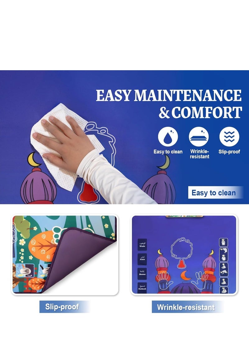 اكسيسن حصيرة الصلاة التفاعلية للأطفال تدعم حصيرة الصلاة الإلكترونية لغات 6 (مقاس 110 × 70 سم) - Image 4