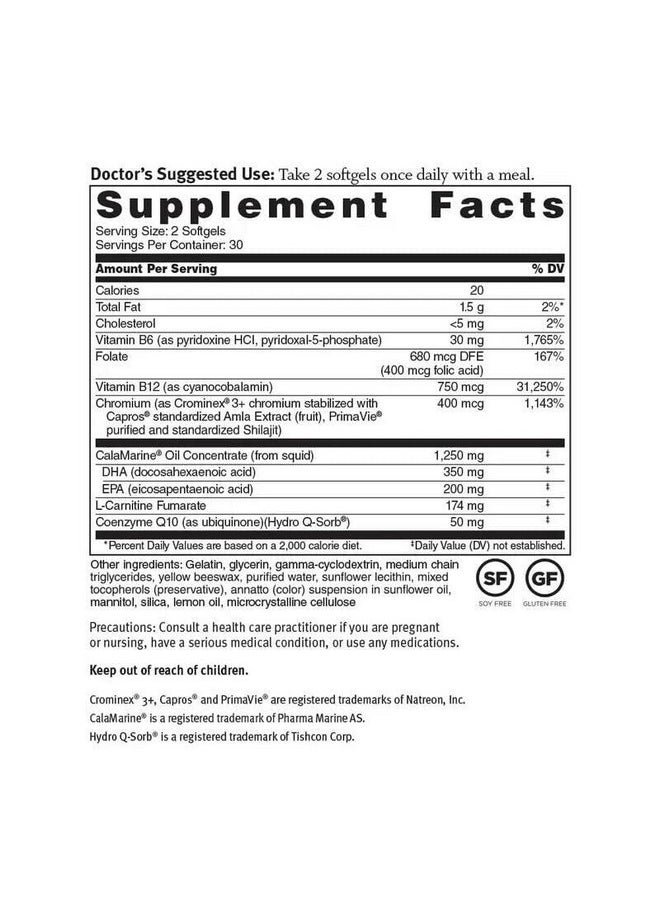 Dr. Sinatra Dr. Sinatra Omega Q Plus- Omega-3 and CoQ10 Supplement Delivers Everyday Heart Health Support with 50 mg of CoQ10 and Provides Antioxidant Power (60 softgels)  - Image 2