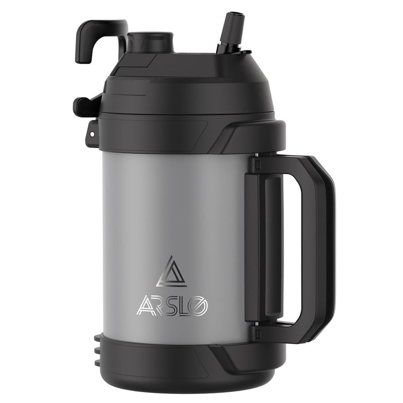 Arslo Sports Water Jug Gallon Water Bottle Large Insulated Stainless Steel Bottle for Gym Workouts Basketball Football Soccer Keep Water Cold for Up To 24 Hours 108 Ounce Graphite