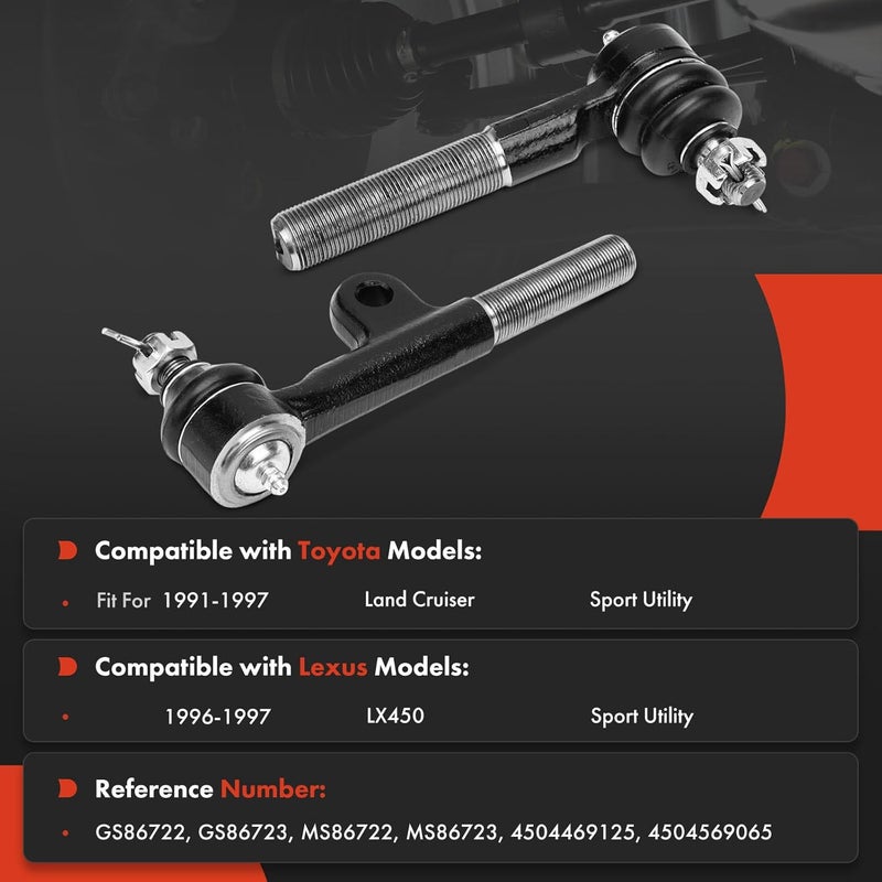 A-Premium Front Inner Tie Rod Ends for Toyota and Lexus - Image 2