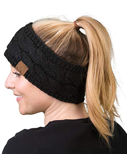 Funky Junque Winter Headbands for Women – Warm Head Wraps, Earmuff Style Ear Warmers, Cozy Headwrap for Running, Womens Outdoors Gear & Accessories - Black - Image 5