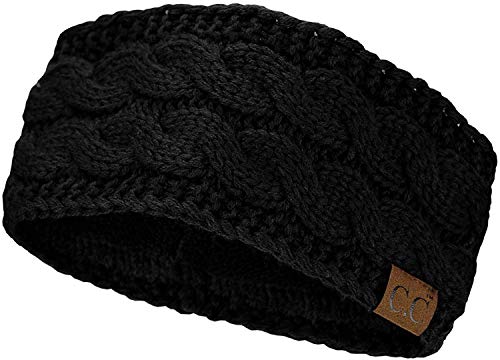 Funky Junque Winter Headbands for Women – Warm Head Wraps, Earmuff Style Ear Warmers, Cozy Headwrap for Running, Womens Outdoors Gear & Accessories - Black - Image 3