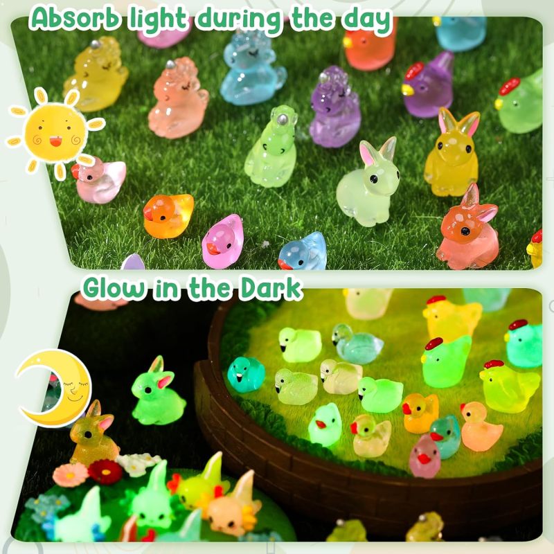 Mini Resin Animals 120-Piece Vibrant Realistic Details Miniature Figures - Durable Resin Material Miniature Decor for Dollhouse Garden DIY Landscape Scene - Image 4