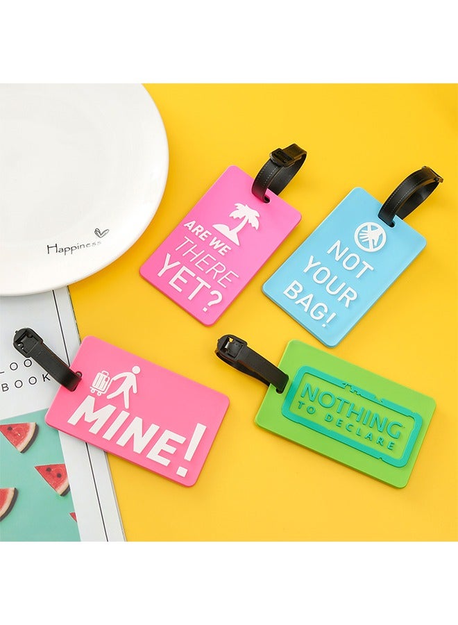 HY Funny Luggage Tags Set of 4 Colorful Unique Travel Baggage Bag Tags Suitcase Identify Labels for Women Men - Image 2