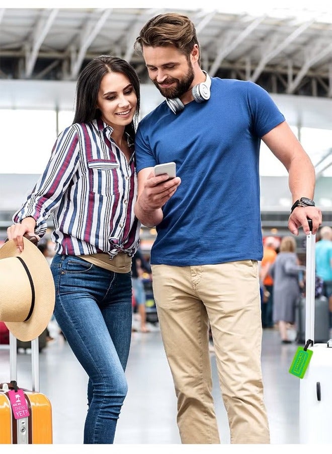 HY Funny Luggage Tags Set of 4 Colorful Unique Travel Baggage Bag Tags Suitcase Identify Labels for Women Men - Image 5