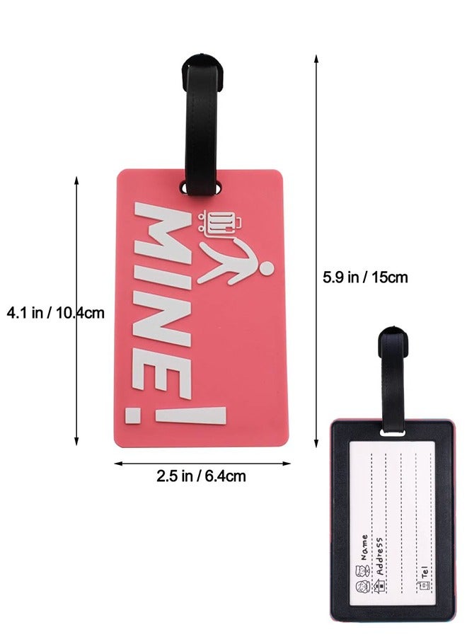 HY Funny Luggage Tags Set of 4 Colorful Unique Travel Baggage Bag Tags Suitcase Identify Labels for Women Men - Image 3