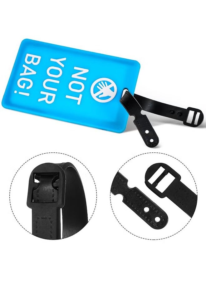 HY Funny Luggage Tags Set of 4 Colorful Unique Travel Baggage Bag Tags Suitcase Identify Labels for Women Men - Image 4