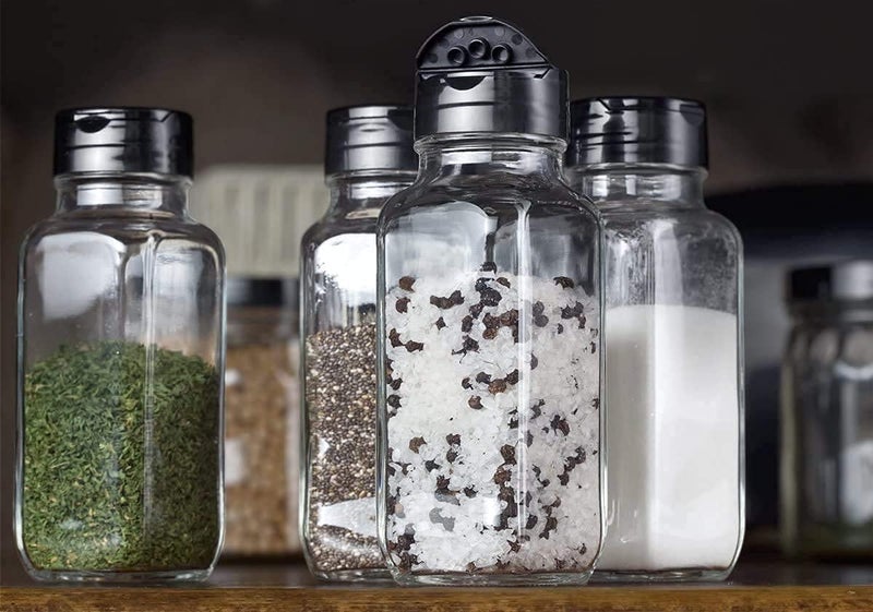 Brezzycloud Glass Spice Bottles Set 2 (100ml) Empty Seasoning Containers with Black Cap,Clear Reusable Containers Jars for Spice,Herbs,Powders,Glitters (Set Of 2) - Image 2