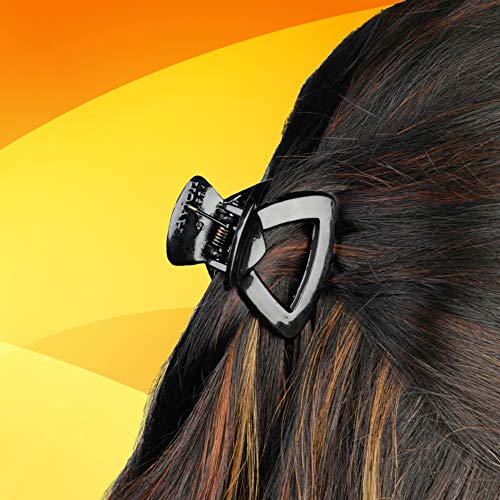 BIRDWARE Medium-Size hair clips clutches for women, girl Multi Color Acrylic Material Stone Butterfly Clip for Women (Pack of 6 (Sq)-Wooden) - Image 5