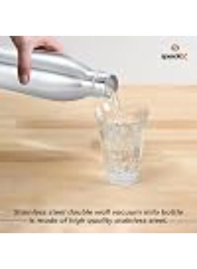 Speedex Thermos Bottle - 500 ML Vacuum Insulated Stainless Steel for Kids, Men, Women - Thermosteel Bottle Ideal for School, Office, Travel Flask for Hot & Cold Beverages - Silver Colour - Image 4