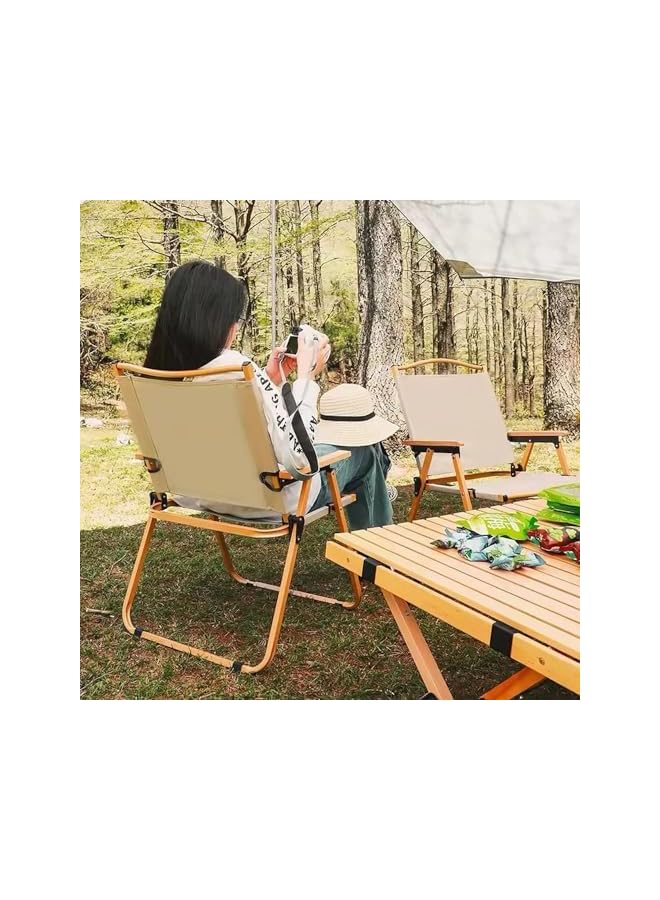 PROMASS Outdoor Folding Chair, Camping Chair, Lightweight Portable Beach Chair For Outdoor Camp, Travel, Picnic, Hiking, Backpacking - Image 3