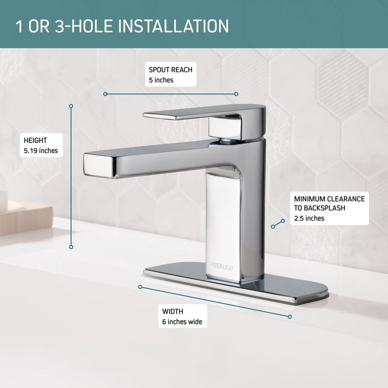 Peerless P1519LFLPU Xander Single Handle Bathroom Faucet Chrome - Image 3