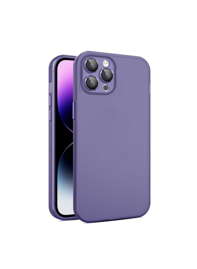 Case Cover For iPhone 14 Pro Max Eagle Eye CD Texture Lens Skin Feel Matte Phone Case Dark Purple