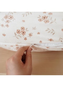 Konssy Konssy 2 Pack Nursing Pillow Covers, Soft and Comfortable Nursing Cover for Breastfeeding Pillows, Pillow Slipcover for Baby Girls Boys Newborn(Brown, Blossom)  - Image 4