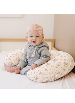 Konssy Konssy 2 Pack Nursing Pillow Covers, Soft and Comfortable Nursing Cover for Breastfeeding Pillows, Pillow Slipcover for Baby Girls Boys Newborn(Brown, Blossom)  - Image 3