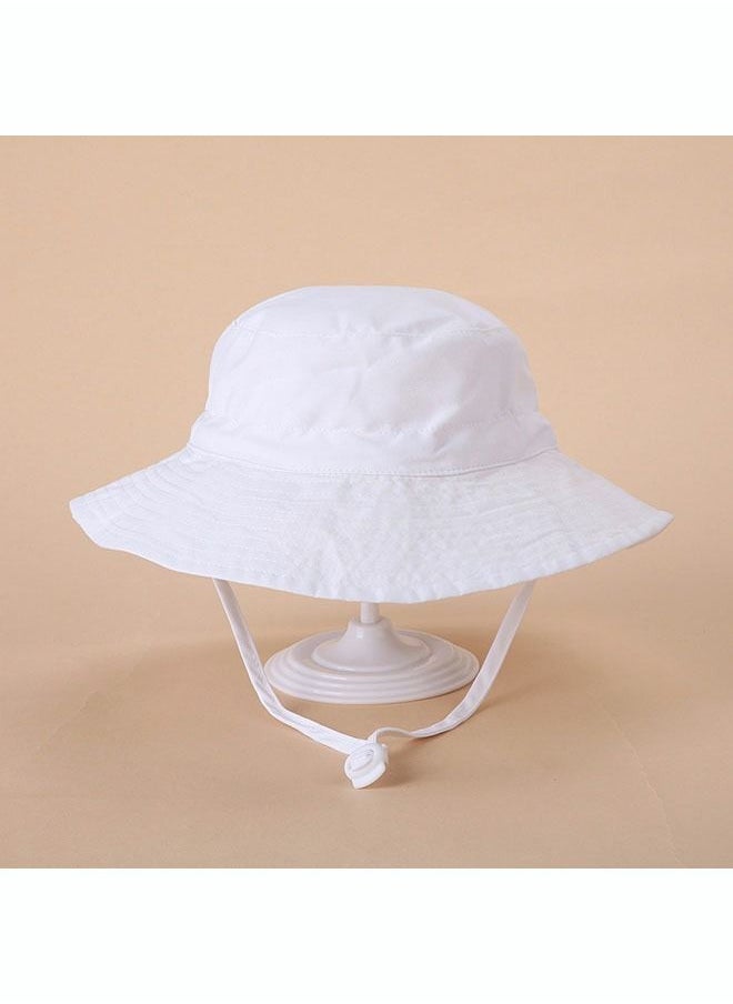 NIBEMINENT - Children'S 2-Piece Sun Hat Adjustable Solid Color Visor Quick Drying Beach - Image 1