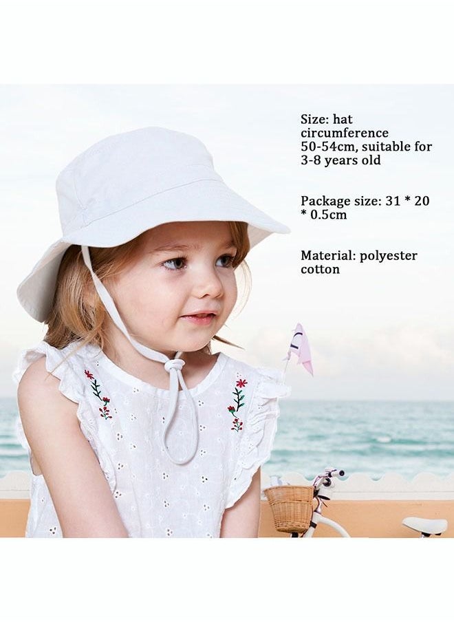 NIBEMINENT - Children'S 2-Piece Sun Hat Adjustable Solid Color Visor Quick Drying Beach - Image 1