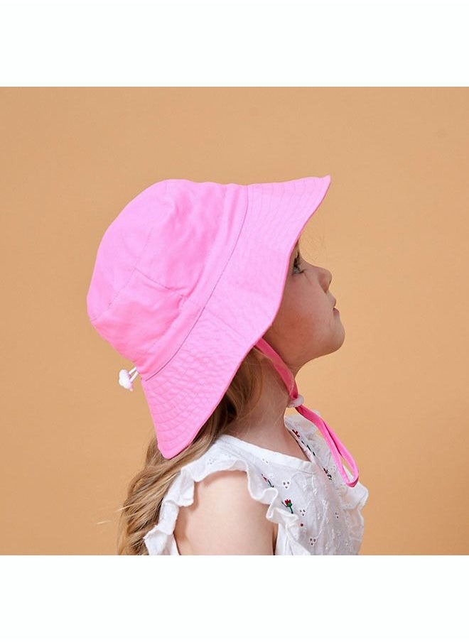 NIBEMINENT - Children'S 2-Piece Sun Hat Adjustable Solid Color Visor Quick Drying Beach - Image 1