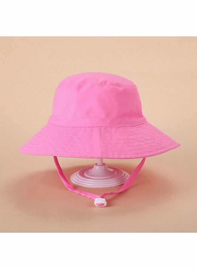 NIBEMINENT - Children'S 2-Piece Sun Hat Adjustable Solid Color Visor Quick Drying Beach - Image 1