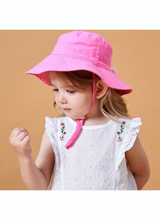 NIBEMINENT - Children'S 2-Piece Sun Hat Adjustable Solid Color Visor Quick Drying Beach - Image 1