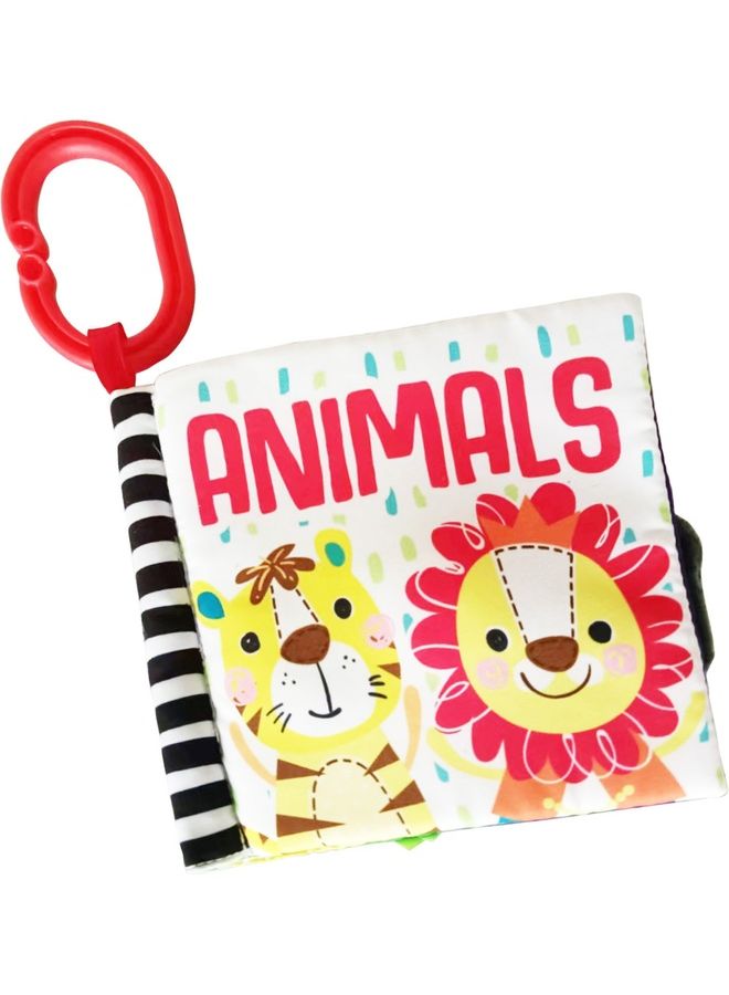 Moon Cloth Book for Baby – Educational Toy Animal Book with Detachable Clip-Animals - Image 1