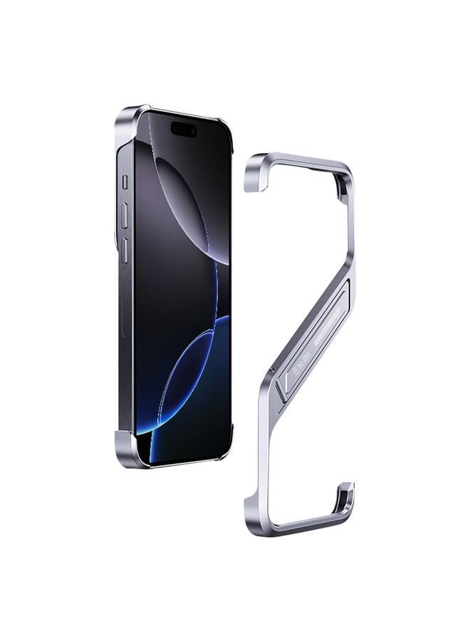 اس-توب جراب لهاتف iPhone 16 Pro مع حامل على شكل حرف S بدون إطار معدني - Image 1