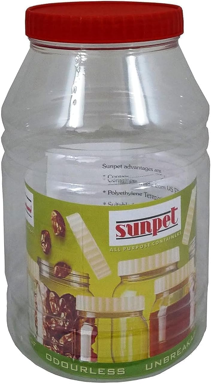 Sunpet Plastic Round Shape Food Storage Container, 4000 ml Capacity - Image 1