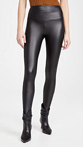 Yummie Signature Waistband Faux Leather Leggings with Zipper Black LG - Image 2