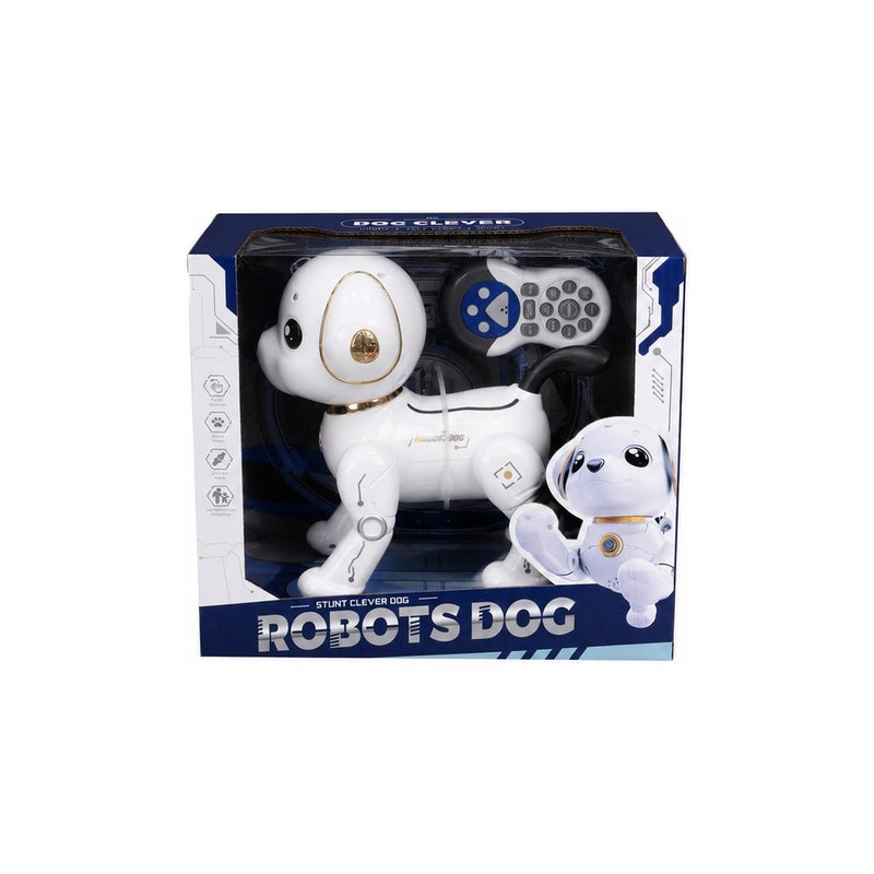 Remote Control Robot Dog Toy for Children, White Smart Interactive Puppy with Controller | Motion Drive - Image 2