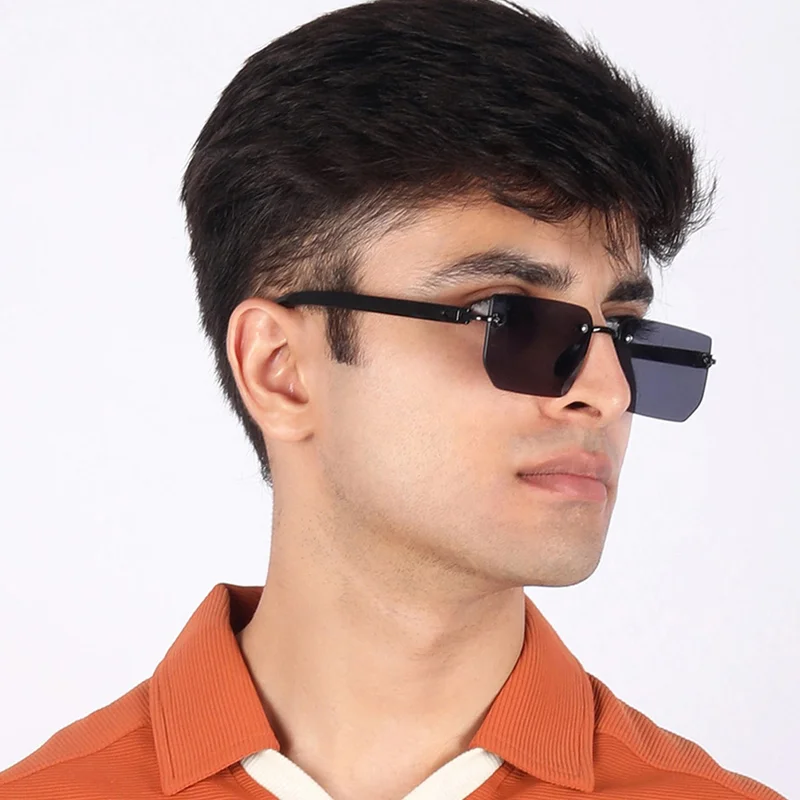 ووجلز نظارة شمسية مستطيلة بحماية من الأشعة فوق البنفسجية | رجالي ونسائي | بدون إطار