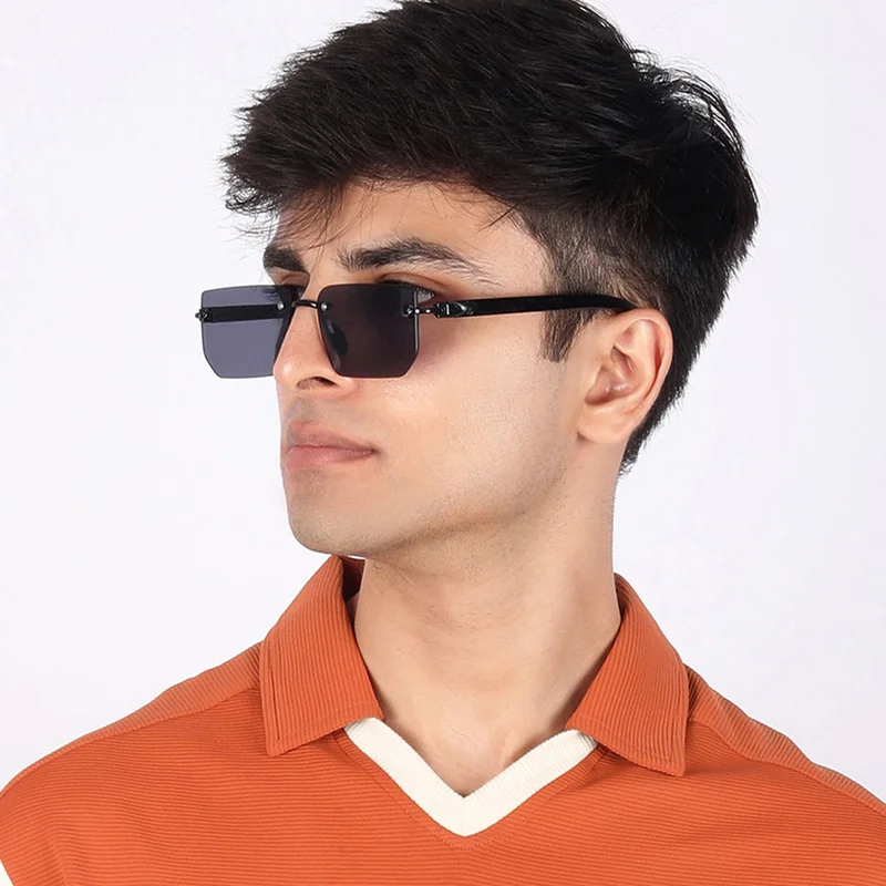 ووجلز نظارة شمسية مستطيلة بحماية من الأشعة فوق البنفسجية | رجالي ونسائي | بدون إطار