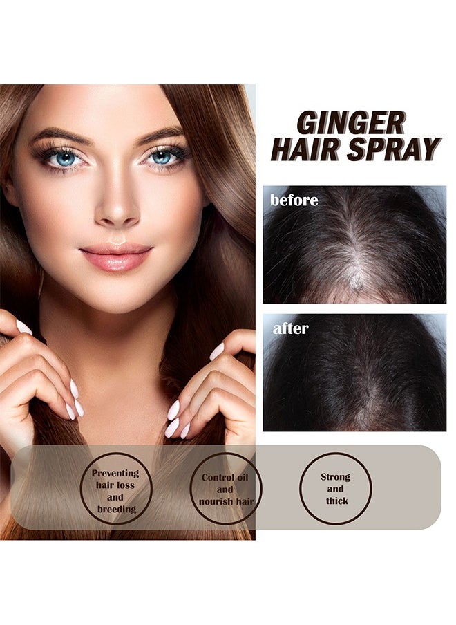 OUHOE - Hair Regrowth Treatment Spray,Ginger Hair Thickening Spray Anti-Hair Loss Firming Nourishing Strong and Thick Hair, Treatment Hair Growth Essence, Dense Hair Regeneration Spray, Suitable for Men and Women(20ml/0.7fl.oz) - Image 1
