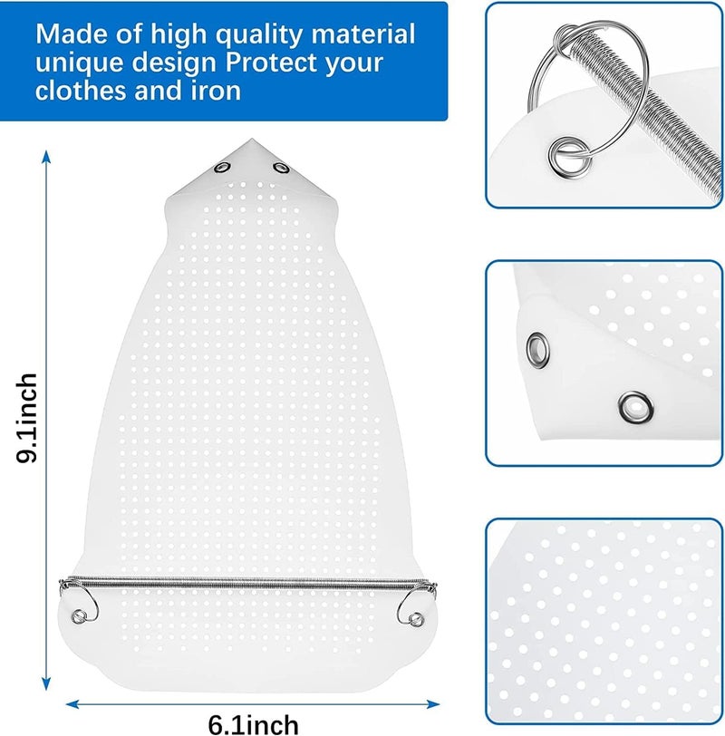 Ji and Ja Ironing Shoe Cover Ironing Accessories Iron Soles Aluminum Material Electric Iron Assistant Tool Safe Slip on for Electric Iron Sole Quick Install Cover Most Standard Size Iron - Image 5