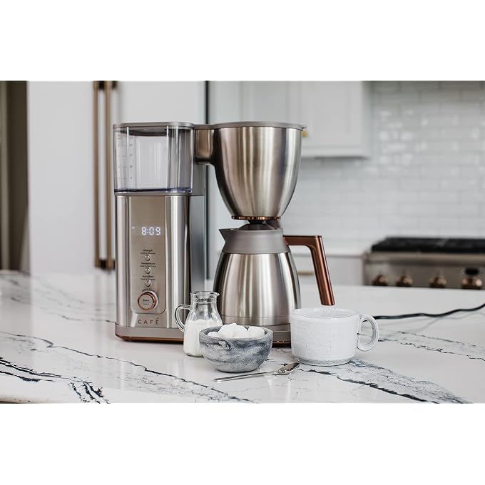Renewed Caf Specialty Drip Coffee Maker | 10-Cup Insulated Thermal Carafe | WiFi Enabled Voice-to-Brew Technology | Smart Home Kitchen Essientials | SCA Certified, Barista-Quality Brew | Stainless Steel (Renewed) | 10 cup insulated thermal carafe, WiFi voice to brew technology, SCA certified barista quality, precision temperature control - Image 2