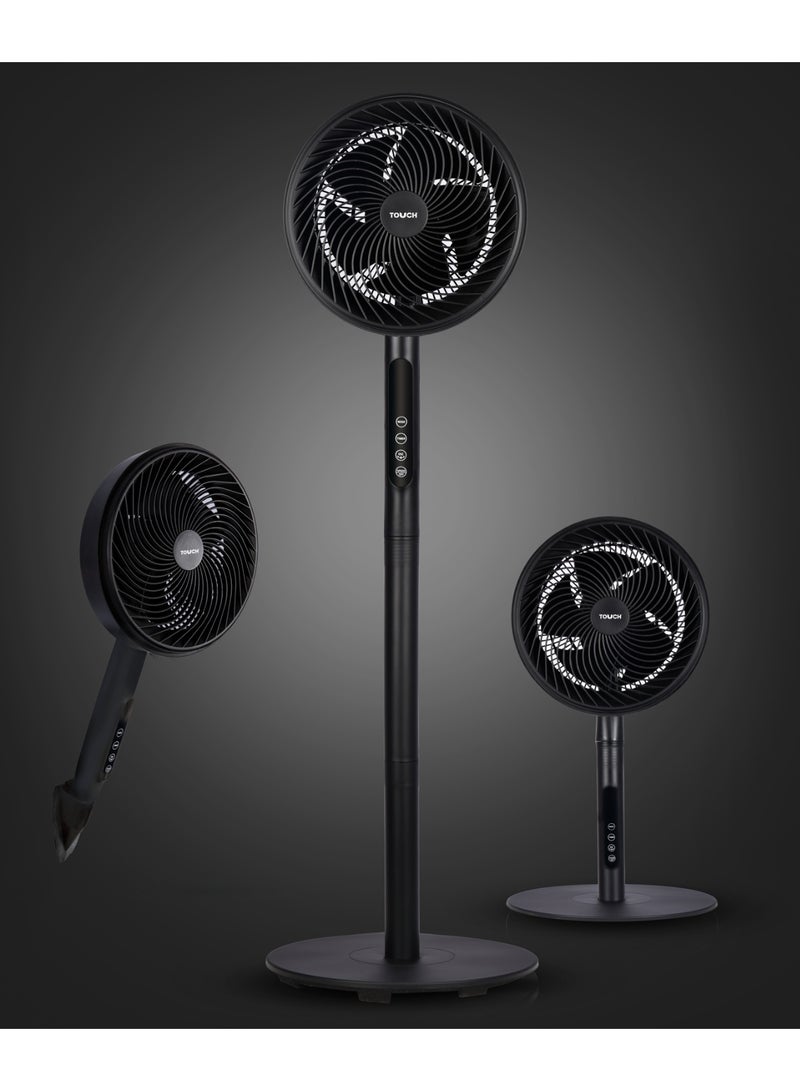 Touch El Zenouki 40175B  High Speed Fan Remote Control 3x1 Fan2500 RPM Turbo3 Modes (Sleep - Natural - Normal)