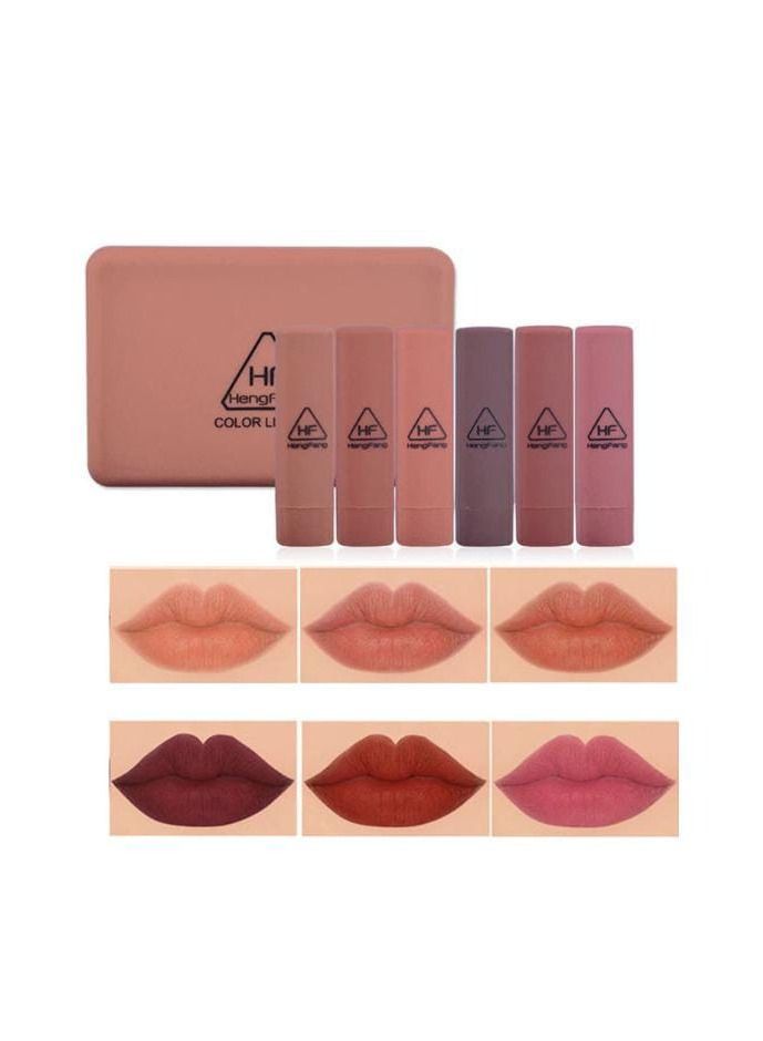 Heng Fang 6-Piece Matte Lipstick Set Red - Image 3