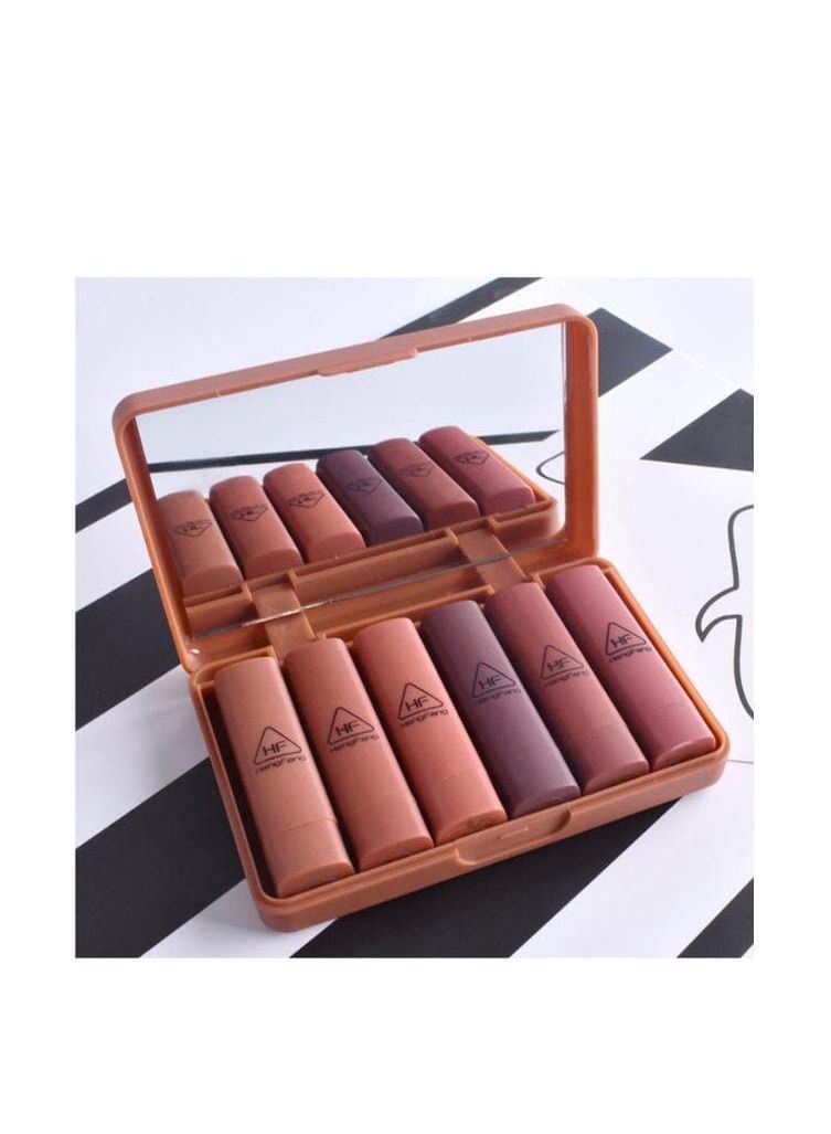 Heng Fang 6-Piece Matte Lipstick Set Red - Image 1