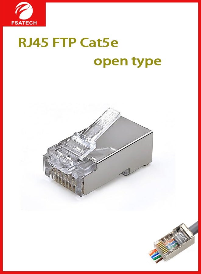 FSATECH 100 قطعة في علبة RJ45 FTP Cat5E 1U موصل 8P8C شبكة إيثرنت CAT5E موصل كابل الشبكة المعياري - Image 1