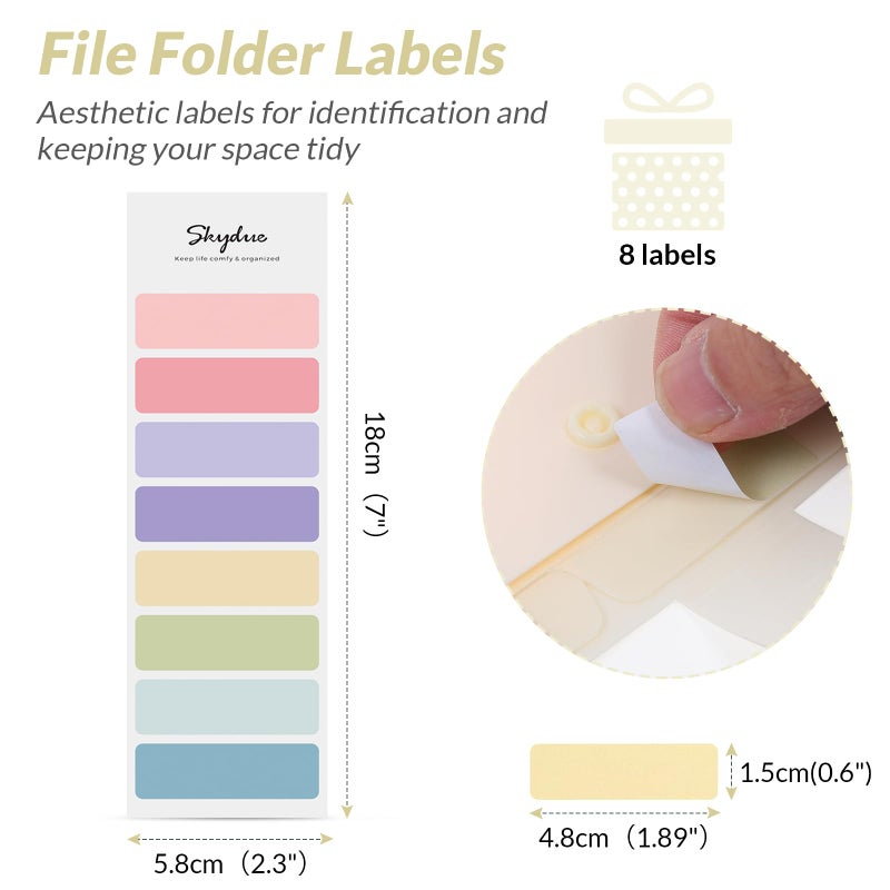 SKYDUE Expanding File Organizer with 5 Pockets, Accordion File Folders with Labels, Portable Document Paper Bill Receipt Organizer, Home College School Office Supplies, Letter Size,Apricot - Image 4