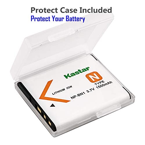 Kastar Battery (X2) & LCD Slim USB Charger for Sony NP-BN1 NPBN1 BC-CSN and Cyber-Shot DSC-QX10 QX30 QX100 DSC-TF1 DSC-TX10 TX20 TX30 DSC-W530 DSC-W570 DSC-W650 DSC-W800 DSC-W830 Digital Camera +More - Image 5