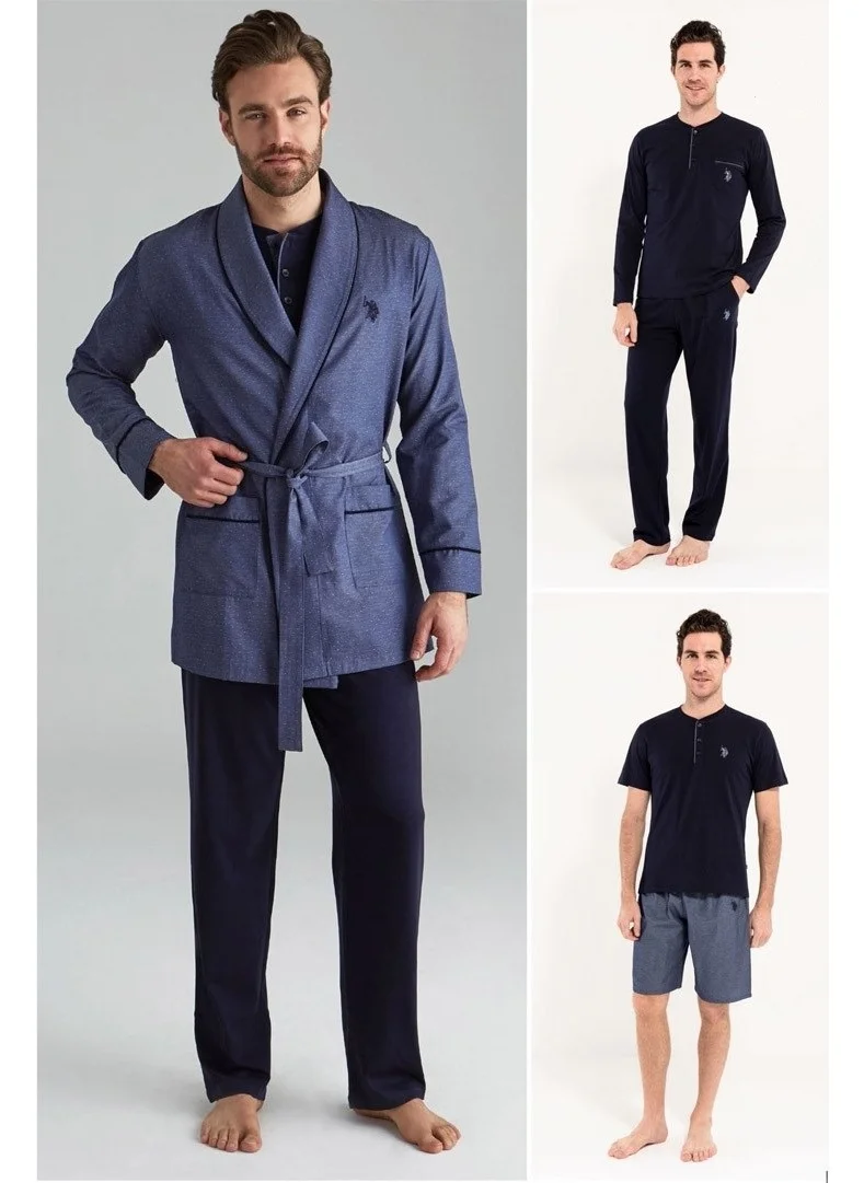 U.S. Polo Assn. 12000 5-Piece Dowry Groom Pajama Set with Dressing Gown