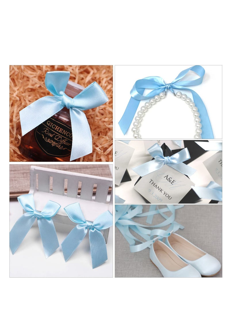 MARKQ شريط ساتان أزرق باودر 38 مم × 25 ياردة من قماش البوليستر لتغليف الهدايا، هدايا الحفلات، زينة الزفاف، صنع الأشرطة، باقات، مشاريع الخياطة ومواد الحرف اليدوية - Image 4