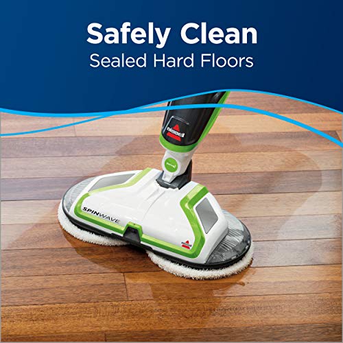 Bissell Spinwave Powered Hardwood Floor Mop and Cleaner, Green Spinwave, 2039A, 14" Cleaning Path Width - Image 4
