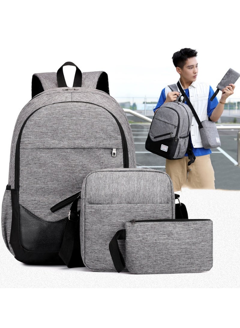 3-Piece Backpack Waterproof Travel Shoulder Bag School Bag Handbag Laptop Bag for Women, Boys, Leisure, Work, Travel Backpack，Bag Sets Three-Piece Anti-Theft Backpack Men Women Casual Backpack Travel Laptop Backpack School Bag Waterproof - Image 1