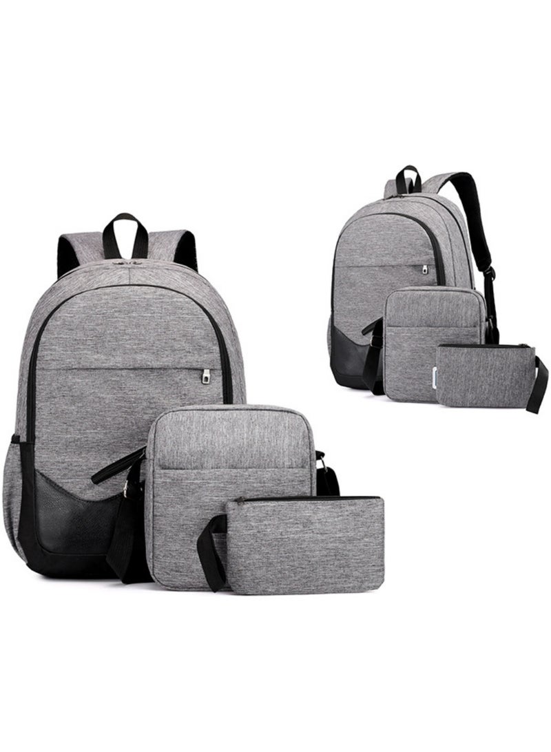3-Piece Backpack Waterproof Travel Shoulder Bag School Bag Handbag Laptop Bag for Women, Boys, Leisure, Work, Travel Backpack，Bag Sets Three-Piece Anti-Theft Backpack Men Women Casual Backpack Travel Laptop Backpack School Bag Waterproof - Image 2