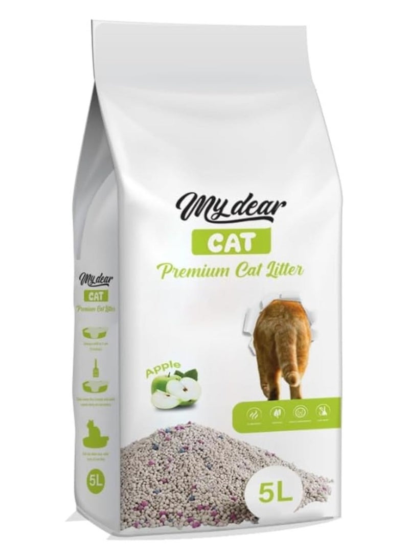 MyDear My Dear Natural Cat Litter Fast Clumping Apple Scent - 5 liters 