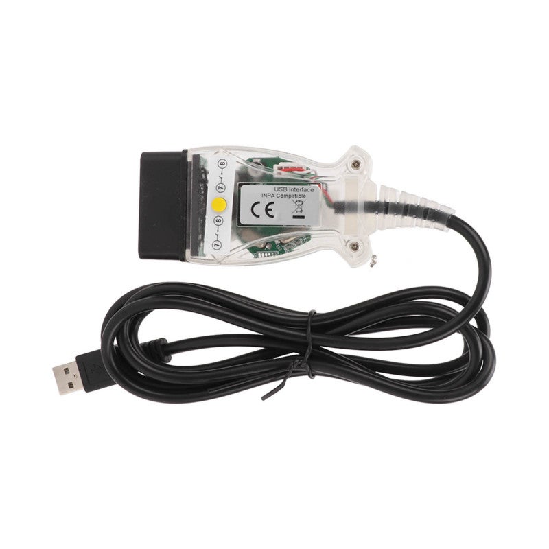 K+DCAN Cable with Switch USB Interface OBD2 Diagnostic Tool for E60 E61 E81 E70 E83 E87 E90 E91 E92 E93 - Full Diagnostic with D-CAN Protocol - ABS Material for Car 1998-2008 - Image 4