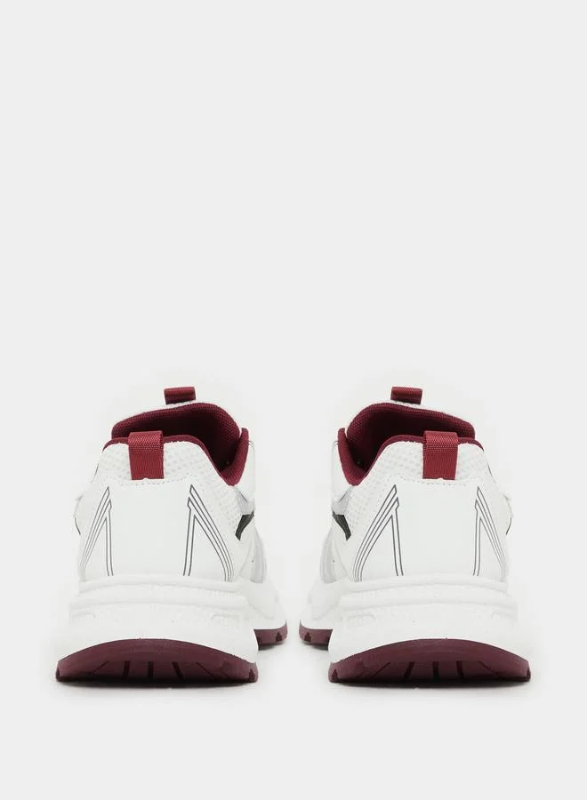 Styli Styli Round Toe Lace Up Chunky Sneakers with Back Pull Tab
